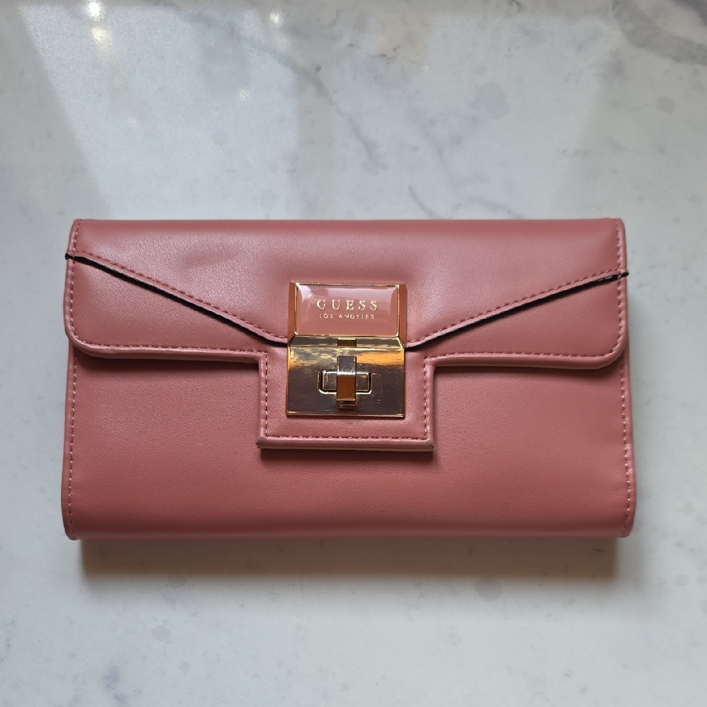 GUESS Rose Clutch with Gold Accent